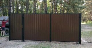 Купить распашные ворота из профнастила Добрянка, цена от 2778 руб.